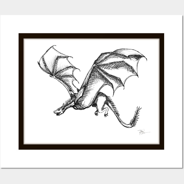 Wyvern Sketch Wall Art by Silverwing Armoury